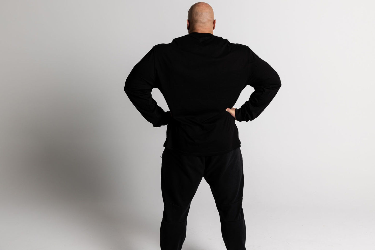 Black JL Longsleeve Tee Small Silver logo