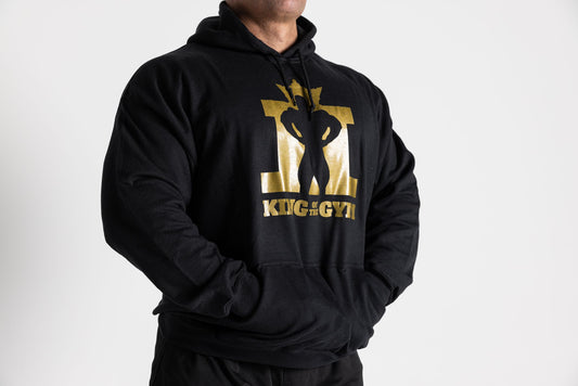 JL King Of The Gym Hoodie - Black With Gold Print