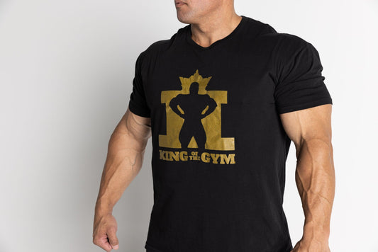 King Of The Gym - Black Tee - Gold Logo