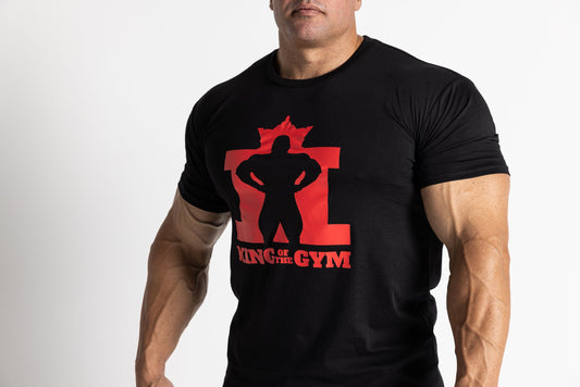 King Of The Gym - Black Tee - Red Logo