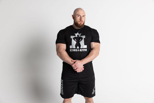 King Of The Gym - Black Tee - Silver Logo