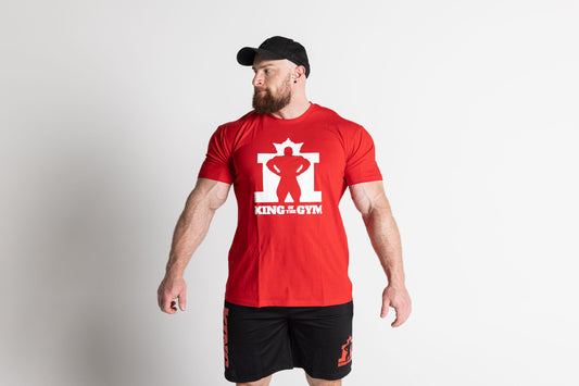King Of The Gym -Tee Red - White Logo
