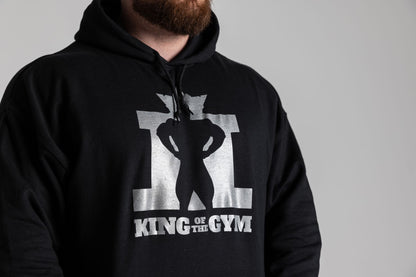 JL King Of The Gym Hoodie – Black With Silver Print