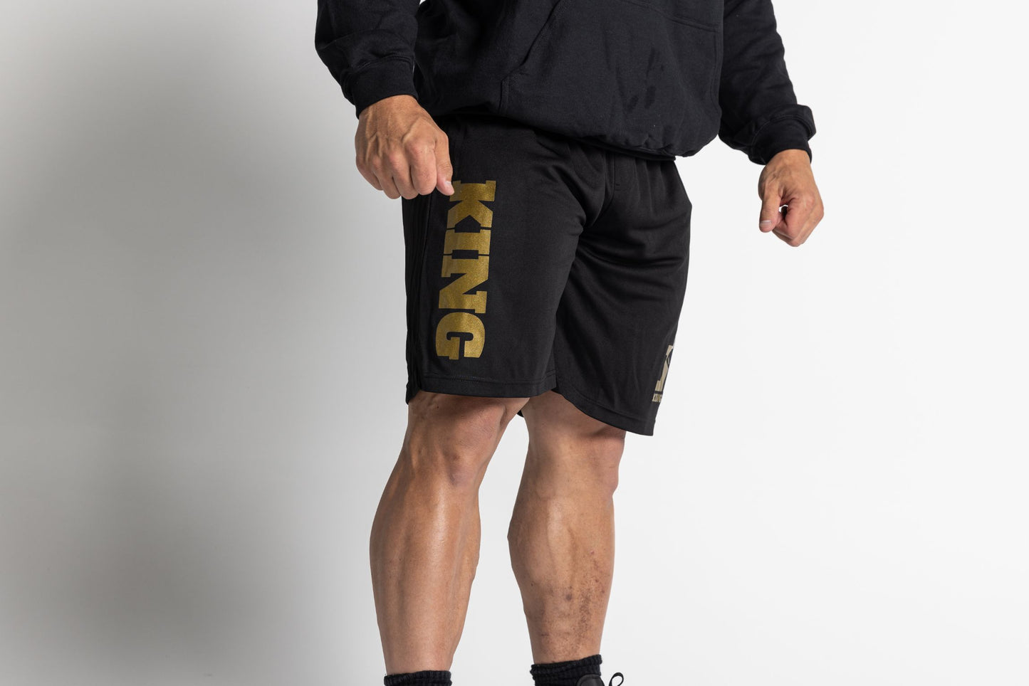 King KOTG Black Shorts with Gold Print
