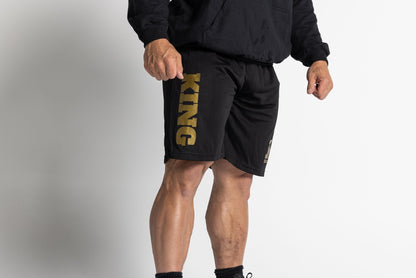 King KOTG Black Shorts with Gold Print