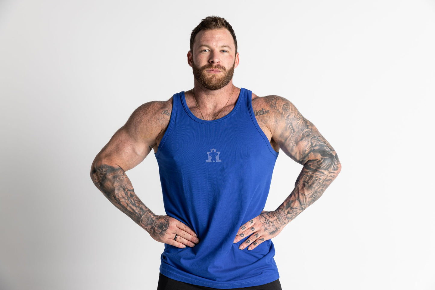 JL Small Logo Singlet - Bright Royal Blue