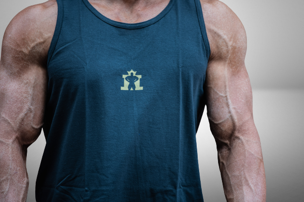 JL Small Logo Singlet - Black with Gold