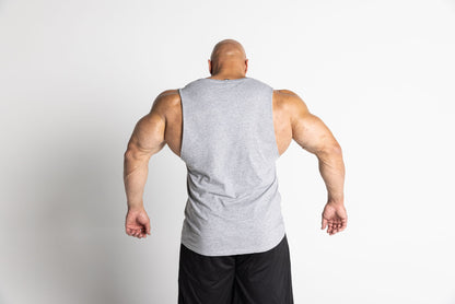 King of the Gym Barnard Singlet - Grey with Gold